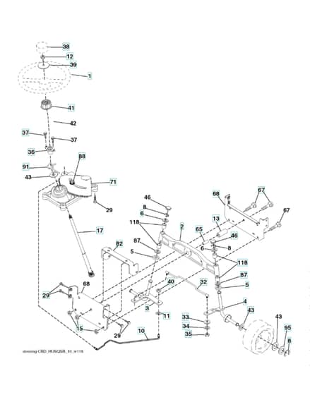 Husqvarna Cth 182T - Steering