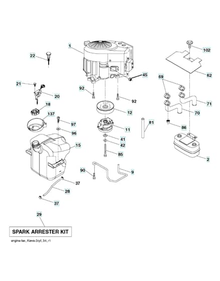 Husqvarna Cth 184T - Engine