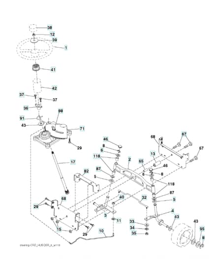 Husqvarna Cth 202T - Steering
