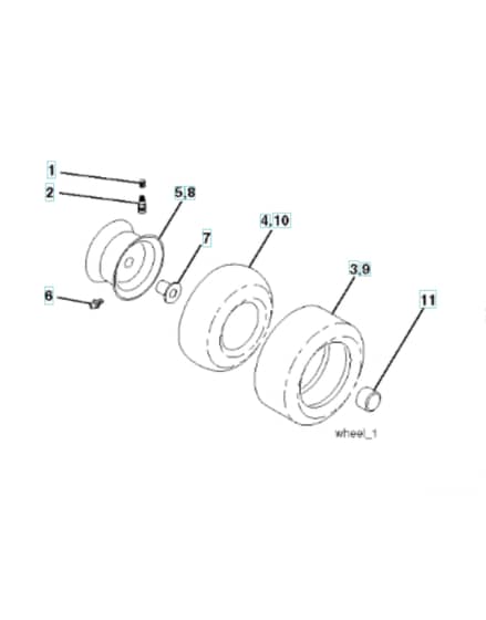 Husqvarna Cth 202T - Wheels & Tyres