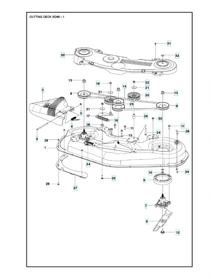 Husqvarna CUTTING DECK SD48 - 48"/122cm Cutting Deck