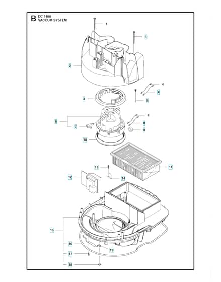 Husqvarna DC1400 - Vaccum System