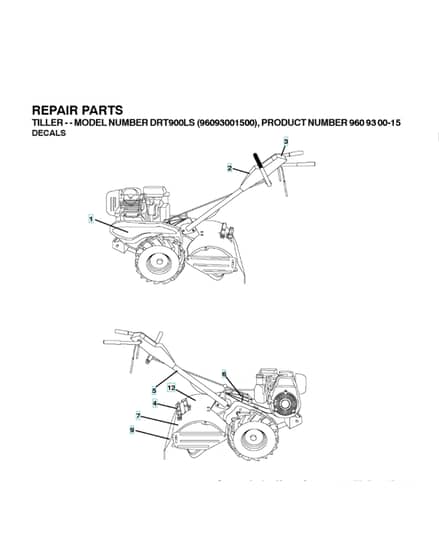Husqvarna DRT900LS - Decals