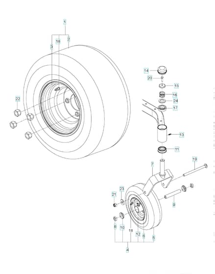 Husqvarna Ez5224 - Wheels & Tyres