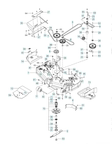 Husqvarna Fd60 Pzg - Mower Deck & Cutting Deck