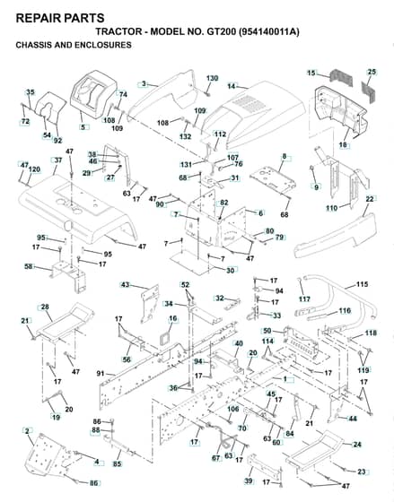 Husqvarna Gt200 - Chassis & Enclosures