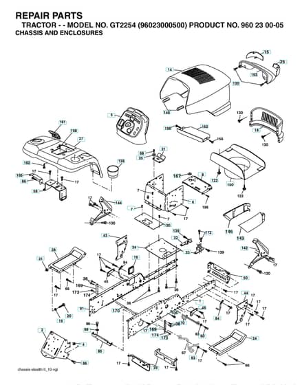 Husqvarna Gt2254 - Chassis & Enclosures