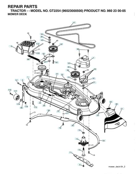 Husqvarna Gt2254 - Mower Deck & Cutting Deck