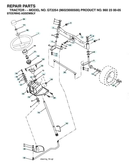 Husqvarna Gt2254 - Steering