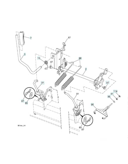 Husqvarna Gt52Xlsi - Mower Lift Lever