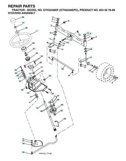 Husqvarna Gth2248 Xp - Steering