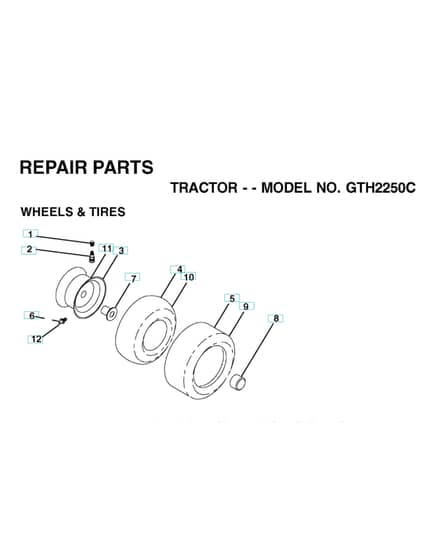 Husqvarna Gth2250C - Wheels & Tyres
