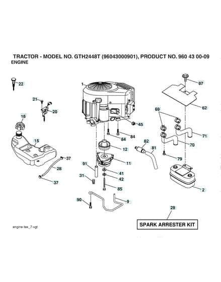 Husqvarna Gth2448 T - Engine
