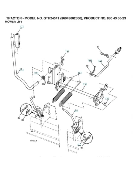 Husqvarna Gth2454 T - Mower Lift & Deck Lift