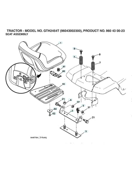 Husqvarna Gth2454 T - Seat