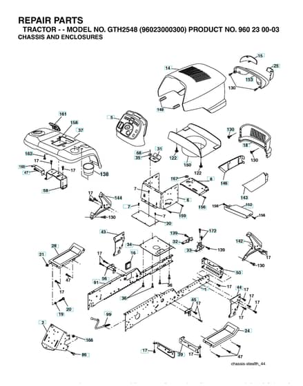 Husqvarna Gth2548 - Chassis & Enclosures