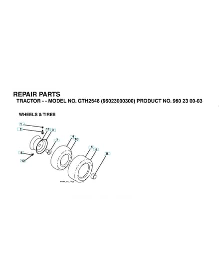 Husqvarna Gth2548 - Wheels & Tyres