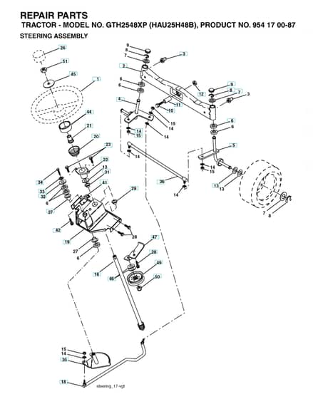 Husqvarna Gth2548 Xp - Steering