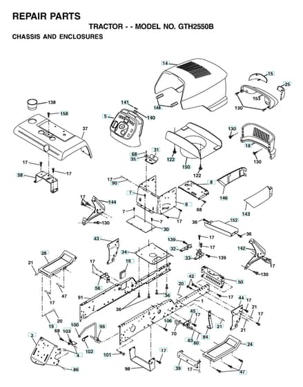 Husqvarna Gth2550 B - Chassis & Enclosures