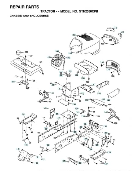 Husqvarna Gth2550 Xp B - Chassis & Enclosures