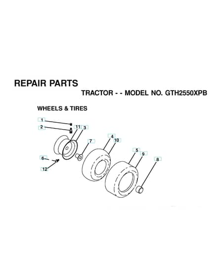 Husqvarna Gth2550 Xp B - Wheels & Tyres