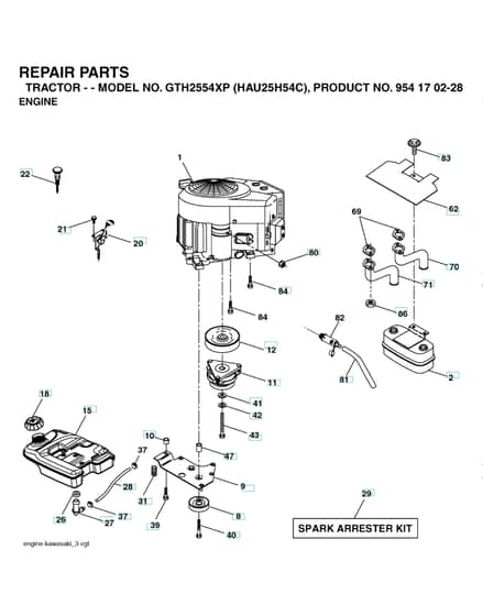 Husqvarna Gth2554 Xp - Engine