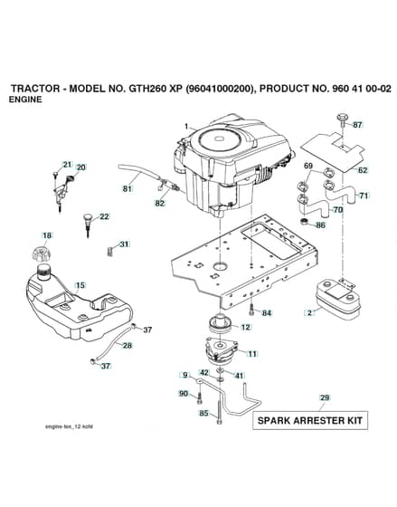 Husqvarna Gth260 Xp - Engine