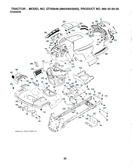 Husqvarna Gth2648 - Chassis & Frame