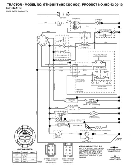 Husqvarna Gth2654 T - Schematic