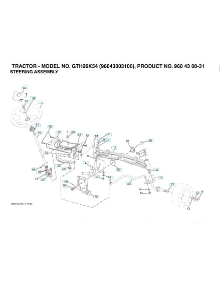 Husqvarna Gth26K54 - Steering