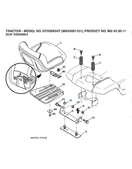 Husqvarna Gth26K54 T - Seat