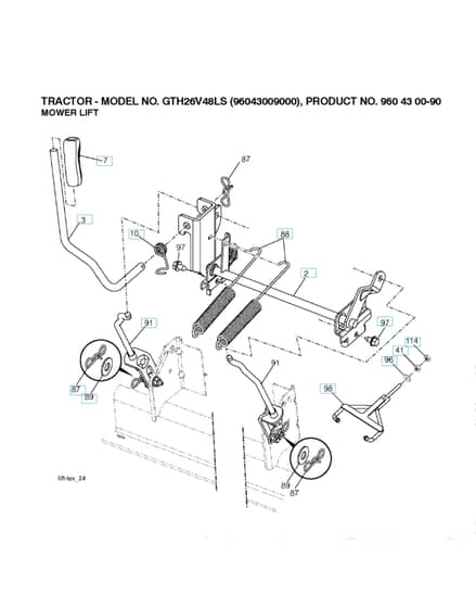 Husqvarna Gth26V48Ls - Mower Lift Lever