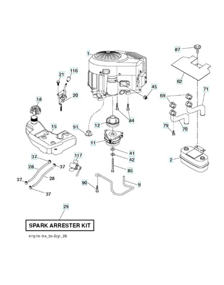 Husqvarna Gth27V48Ls - Engine