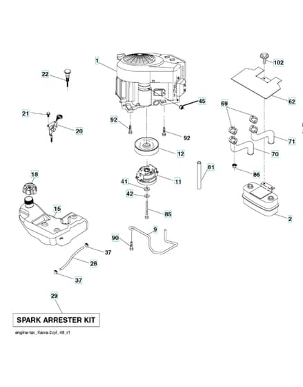 Husqvarna Gth 264T - Engine