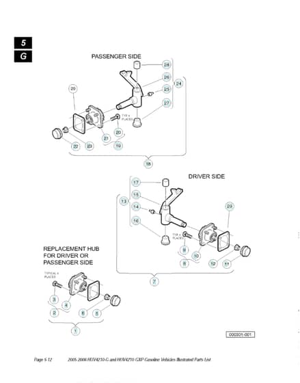 Husqvarna HUV4210GXP - Front Hub Assembly A