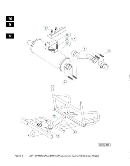 Husqvarna HUV4421G - Exhaust