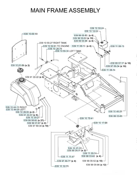 Husqvarna Iz5223 T Koa - Mainframe - Left Side 2
