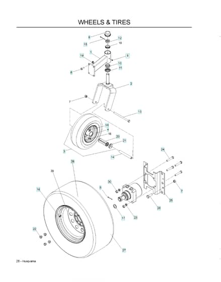 Husqvarna Izc5223 - Wheels & Tyres