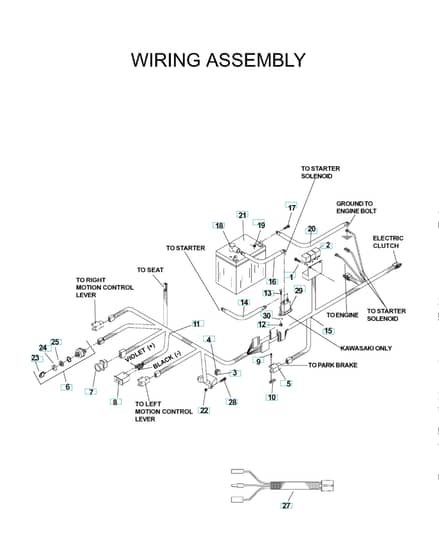 Husqvarna Ize4218 Kaa - Wiring Harness