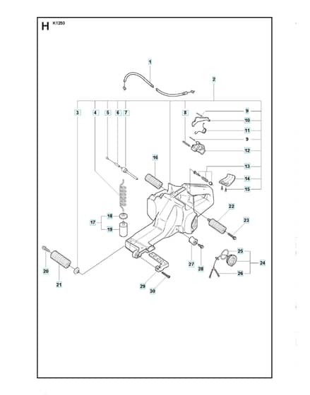 Husqvarna K1250 - Fuel Tank & Handle