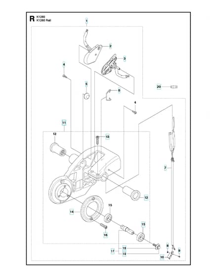 Husqvarna K1260RAIL - Housing