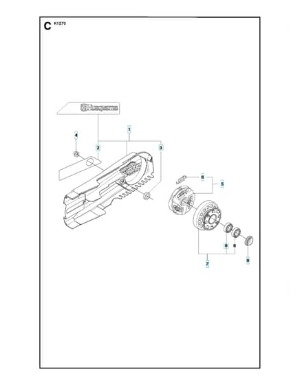 Husqvarna K1270RAIL - Belt Guard