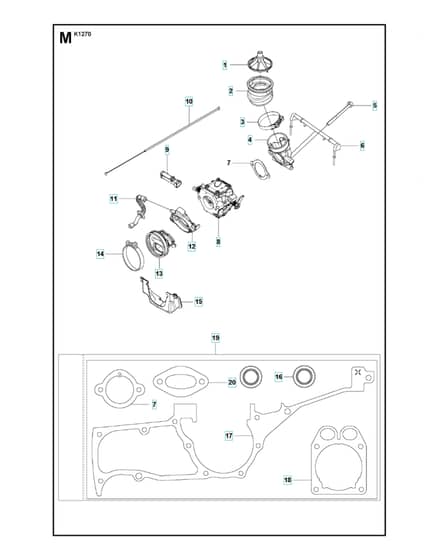 Husqvarna K1270RAIL - Carburetor