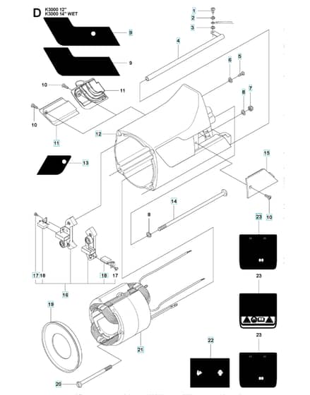 Husqvarna K3000 - Motor Housing