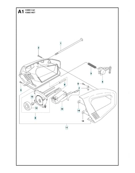 Husqvarna K3000VAC - Handle