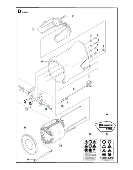 Husqvarna K4000 - Motor Housing