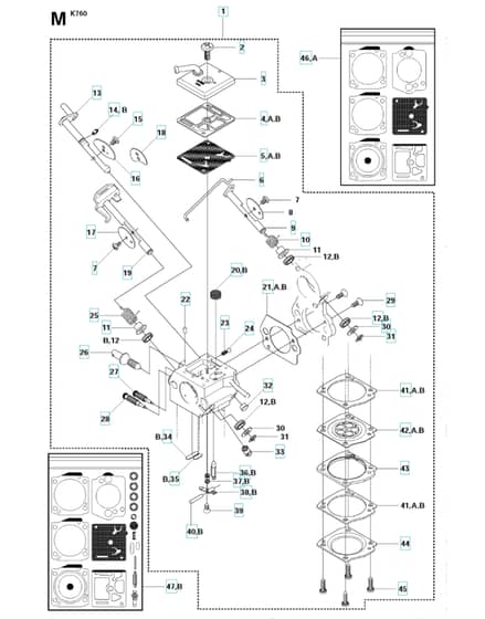 Husqvarna K760 - Carburetor