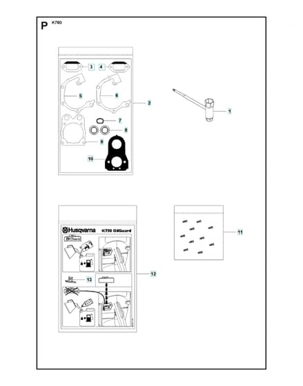 Husqvarna K760 - Gasket Kit