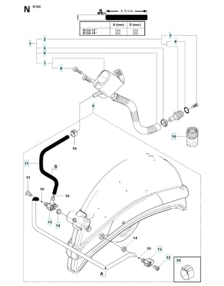 Husqvarna K760 - Hose