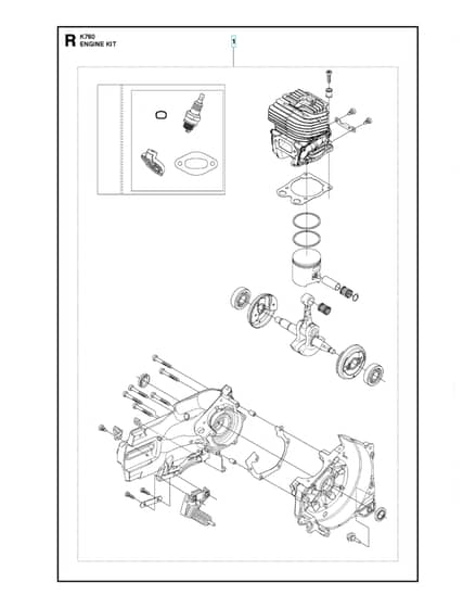 Husqvarna K760 - Engine Kit